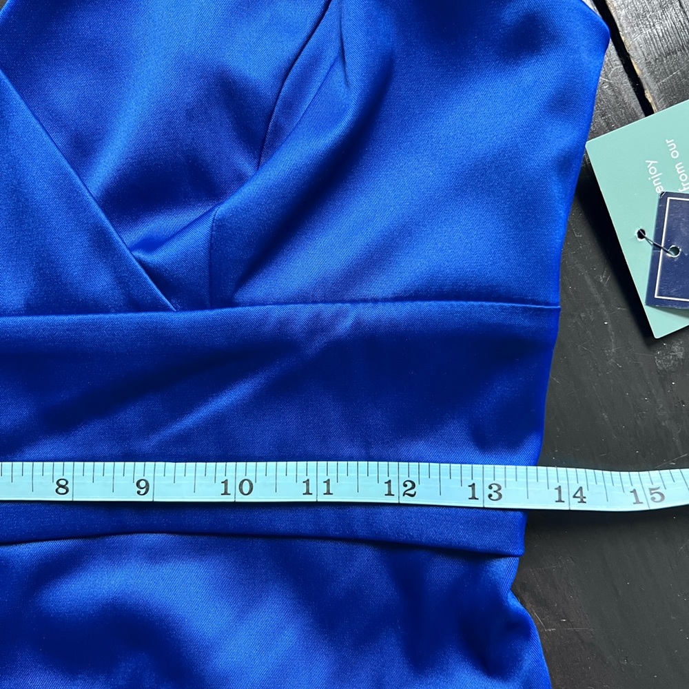 American Living Blue Ruched Bodycon Midi Dress - Picture 8 of 8